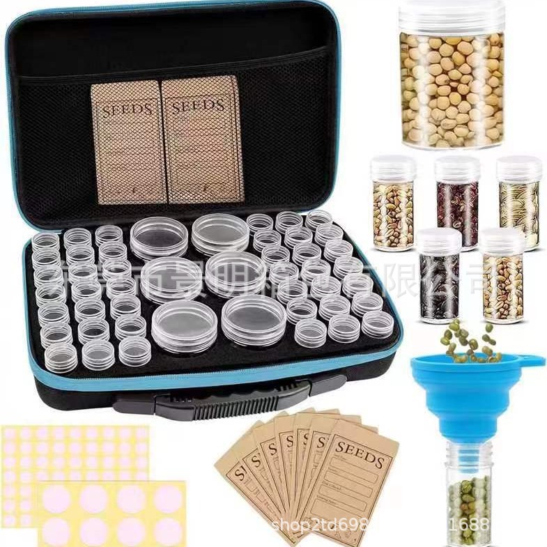 New Seed and Grain Storage Bottle Organizer Tool Portable Grain Bottle Organizer with 48 Compartments