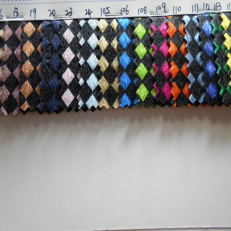 Horse hair printed diamond plaid plush plaid horse hair two-color spaced plaid imitation horse hair shoe hat fabric