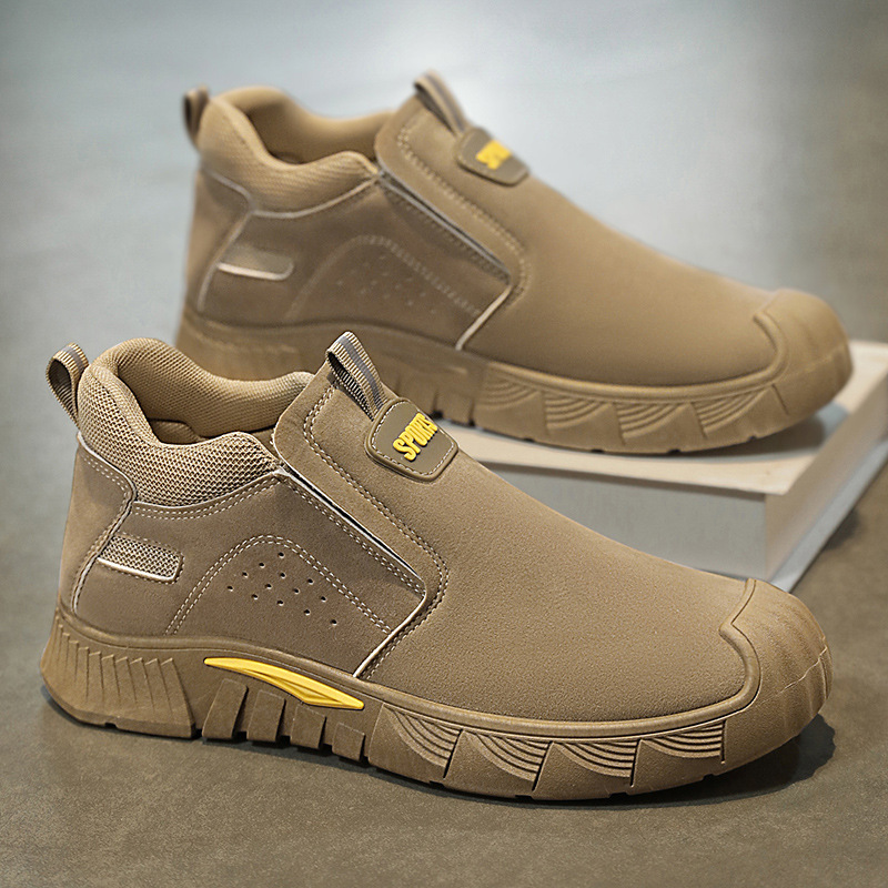 Men's Shoes 2025 Spring New One-pedal Soft-soled Men's Sports Dad's Shoes Dirty-resistant Work Site Labor Protection Men's Shoes