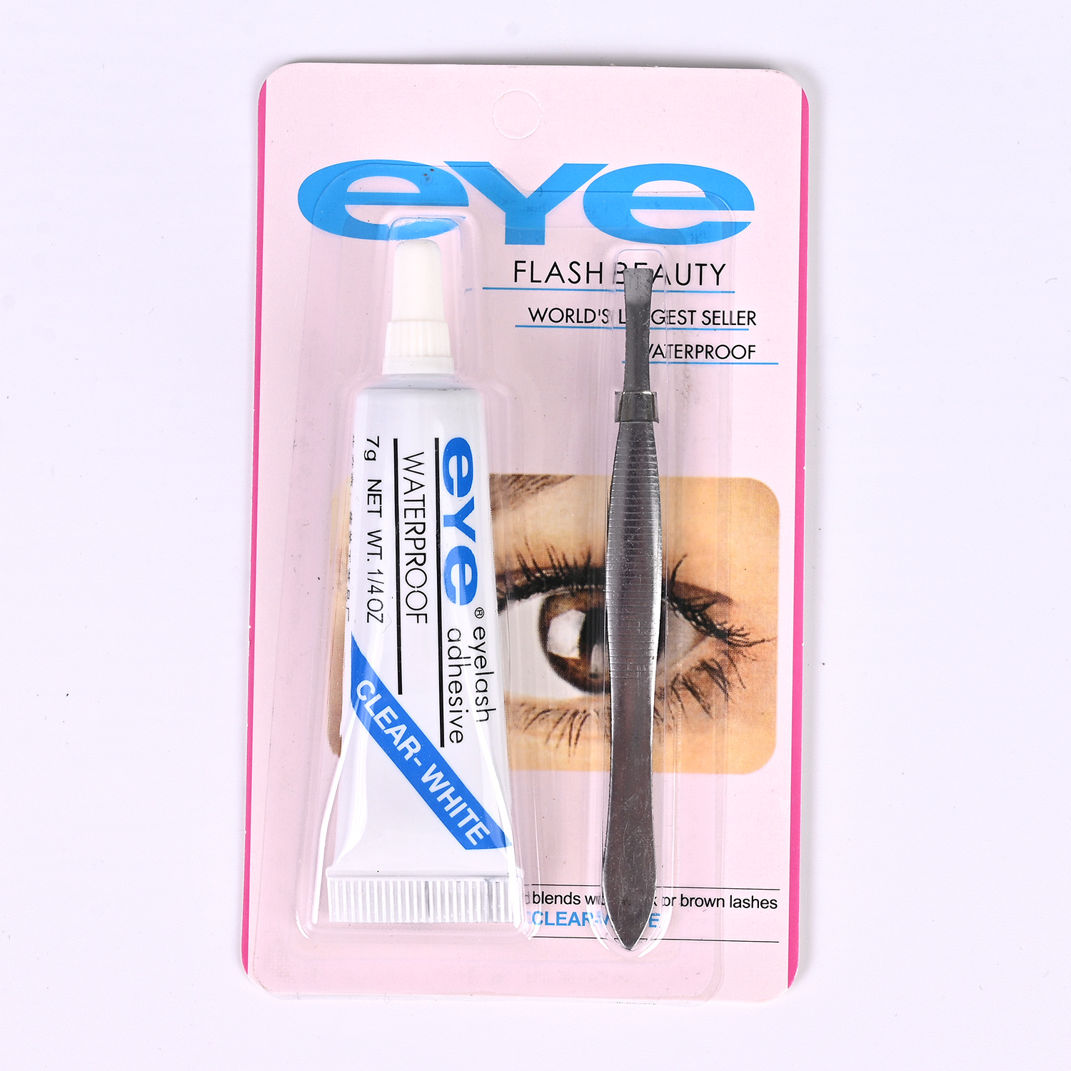 Eye False Eyelash Glue Quick-Drying Traceless 4g Self-Grafting Eyelash Glue 7g Double Eyelid Glue Bulk with Tweezers