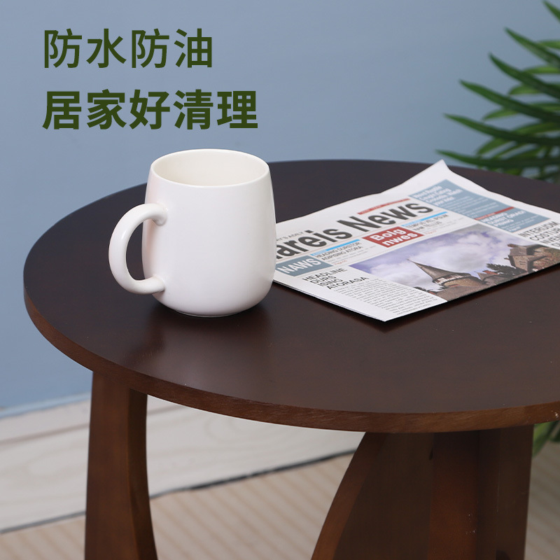 in stock Solid Wood Light Luxury Side Table Living Room Small Coffee Table Corner Table Black Simple Coffee Table Bedroom Bedside Table Sofa Side Table