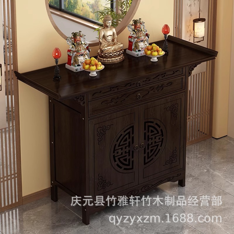 Buddha shrine new Chinese style stand cabinet God of Wealth cabinet Buddha table home incense table Buddha statue Guan Gong Bodhisattva worship table tribute table