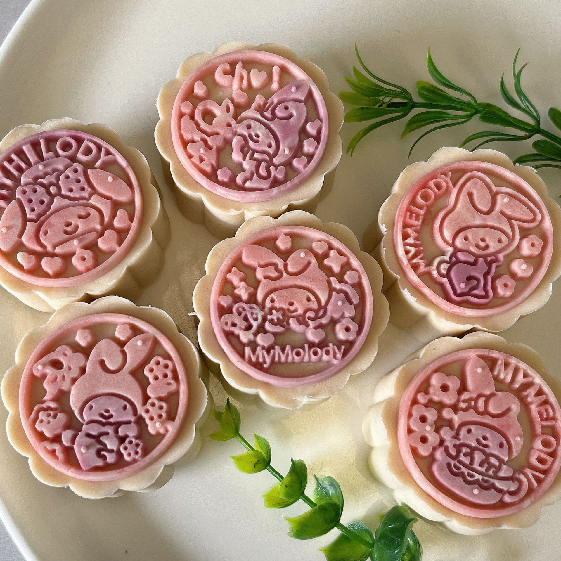 Hongyin Zhenpin 2024 New 50 Cream Cute Cartoon and Other Baking Taoshan Iceskin Moon Cake Mold