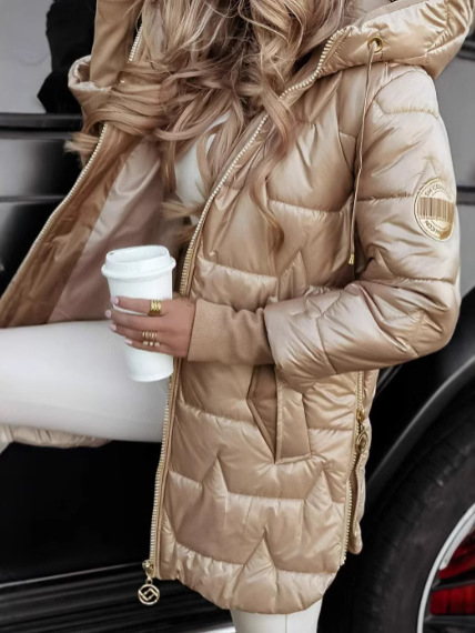 2024 Winter New Cross-Border European and American Style Amazon Temu Aliexpress Hooded Cotton Jacket with Three Zippers