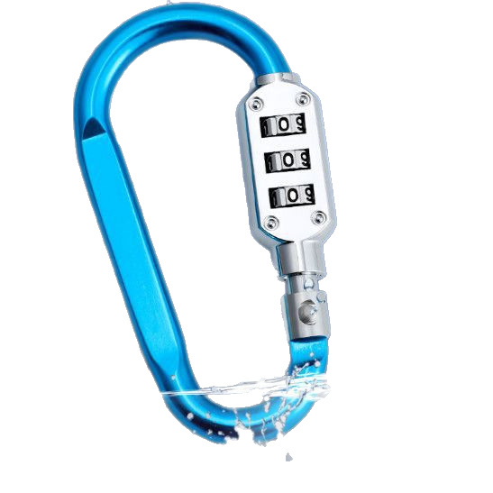 Electric Vehicle Helmet Basket Password Lock Metal D-Shaped Carabiner Luggage Bag Backpack Colorful Lock Gym