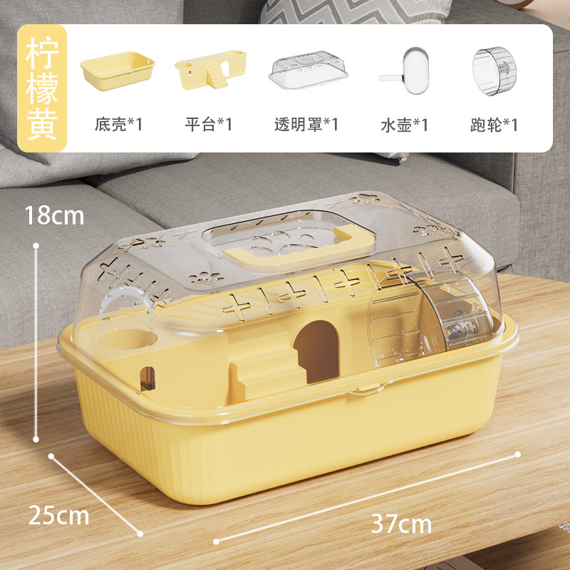 Hand Hamster Cage Golden Bear Cheap Oversized Acrylic Double-Layer Luxury Villa with Handle Factory Outlet