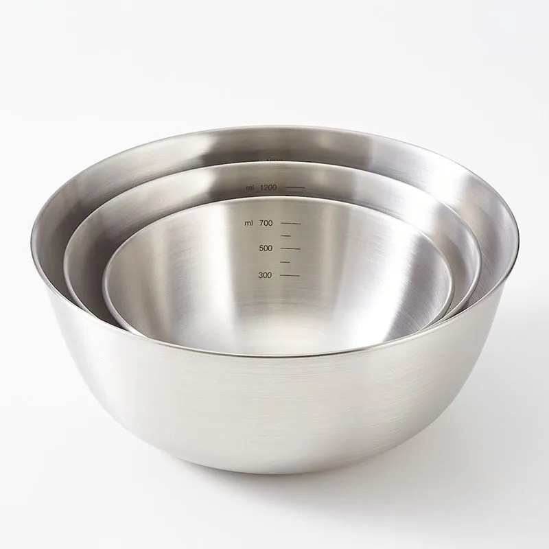 304 Stainless Steel Cooking Basin Japanese Style Household Scale Basin Thickened Mixing and Basin Egg Beating Basin Salad Baking Basin
