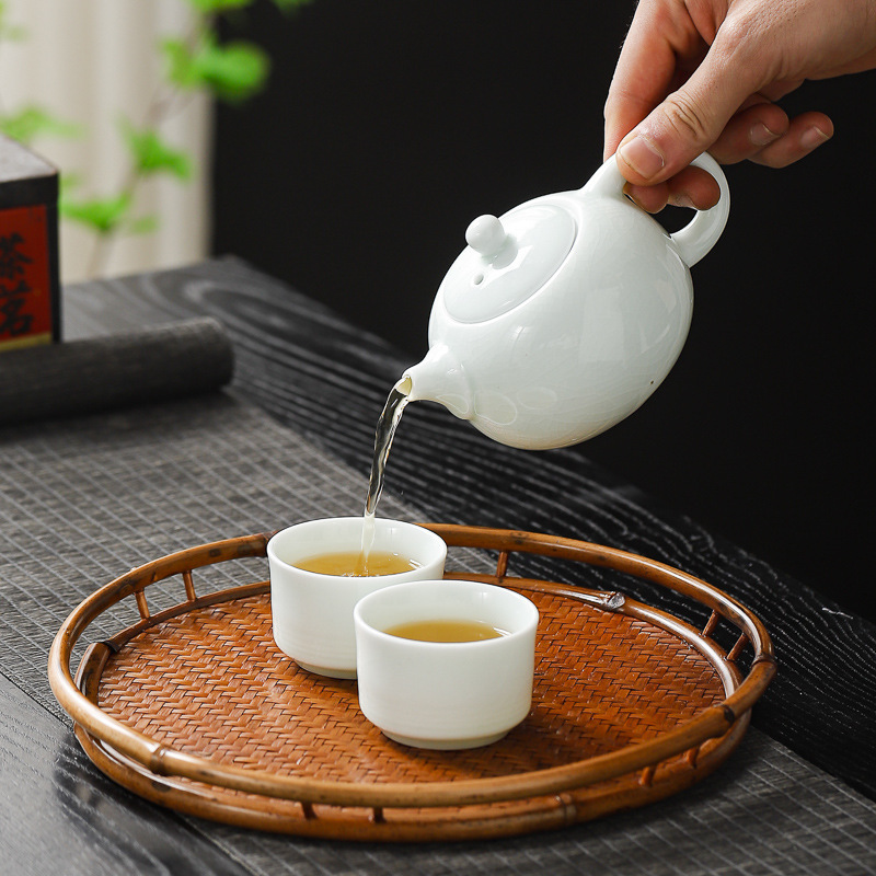 Ceramic Travel Tea Set suit Outdoor Portable Express One Pot Two Cups Dragon Boat Festival Company Annual Meeting Accompanying Gift