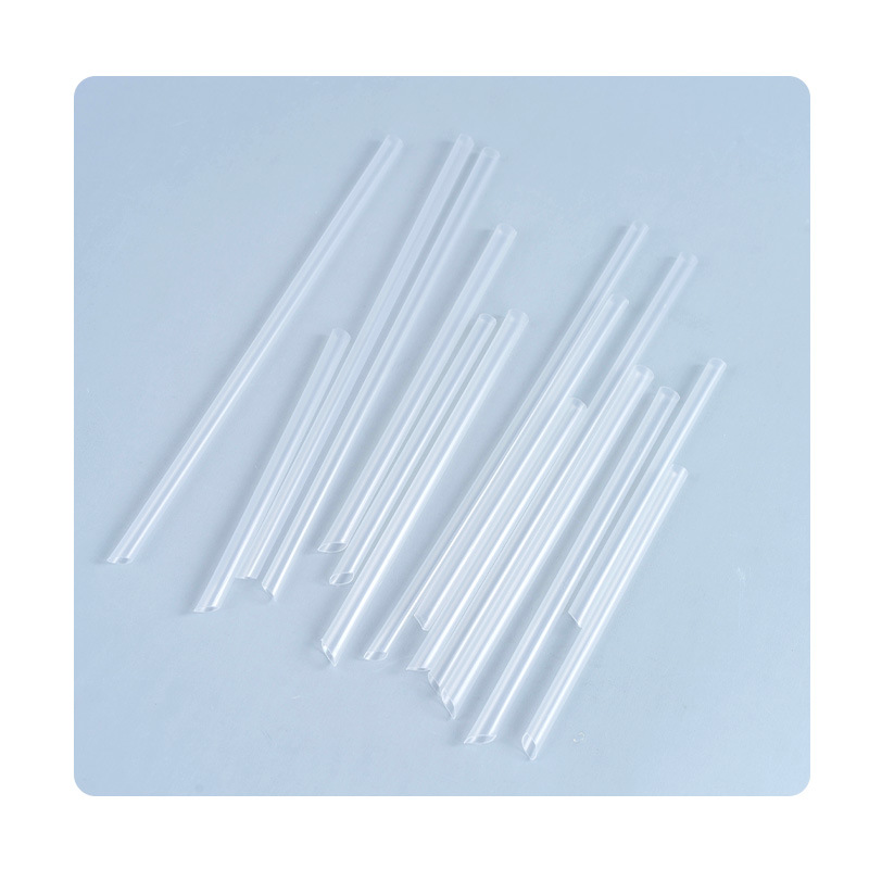 Single Row of Straws Transparent Disposable Pointed Plastic Straws Lactic Acid Bacteria Milk Drink Straws