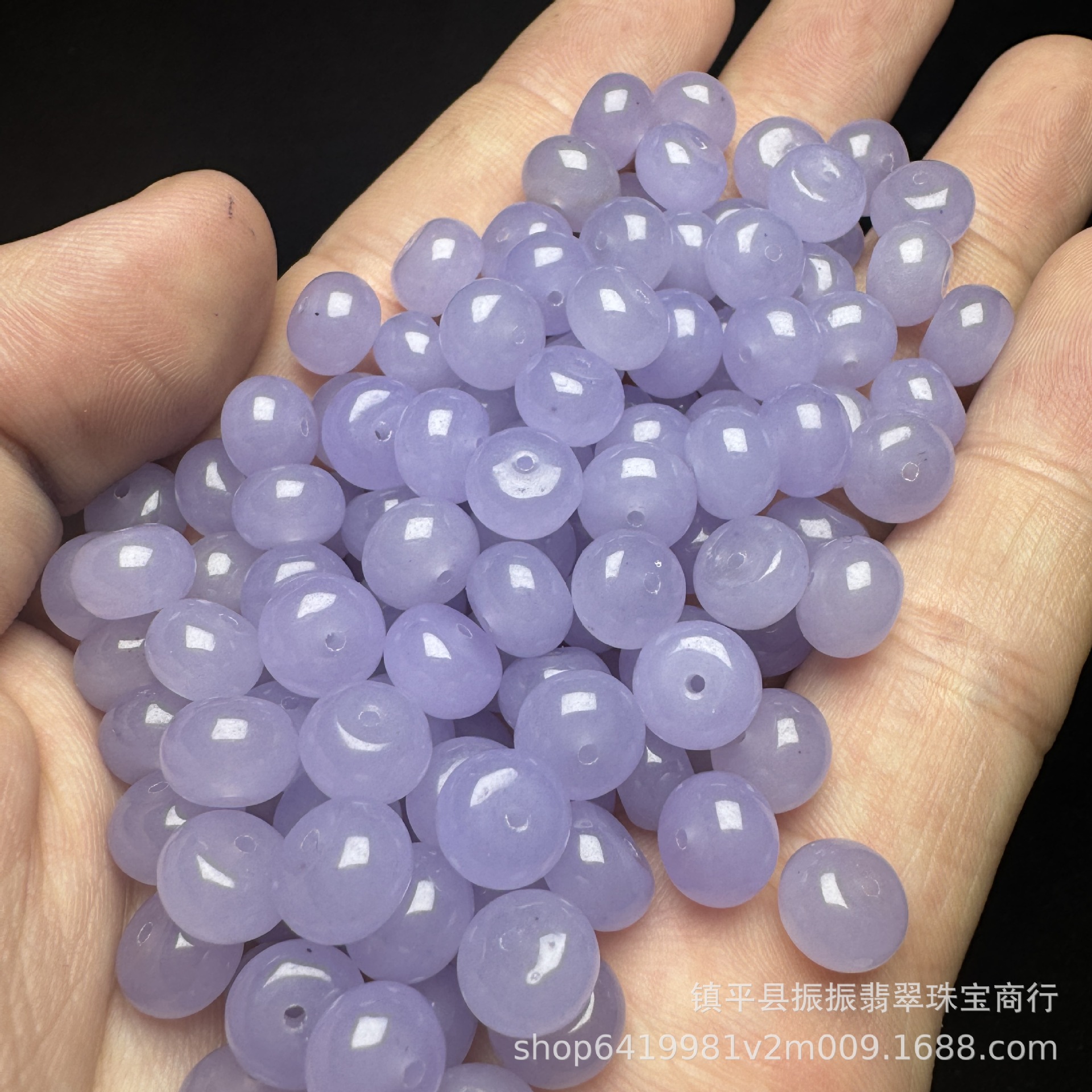 Taro Purple 8mm Abacus Beads Loose Beads Wholesale DIY Jade Jewelry Accessories Bracelet Necklace Safety Buckle Jade Spacer