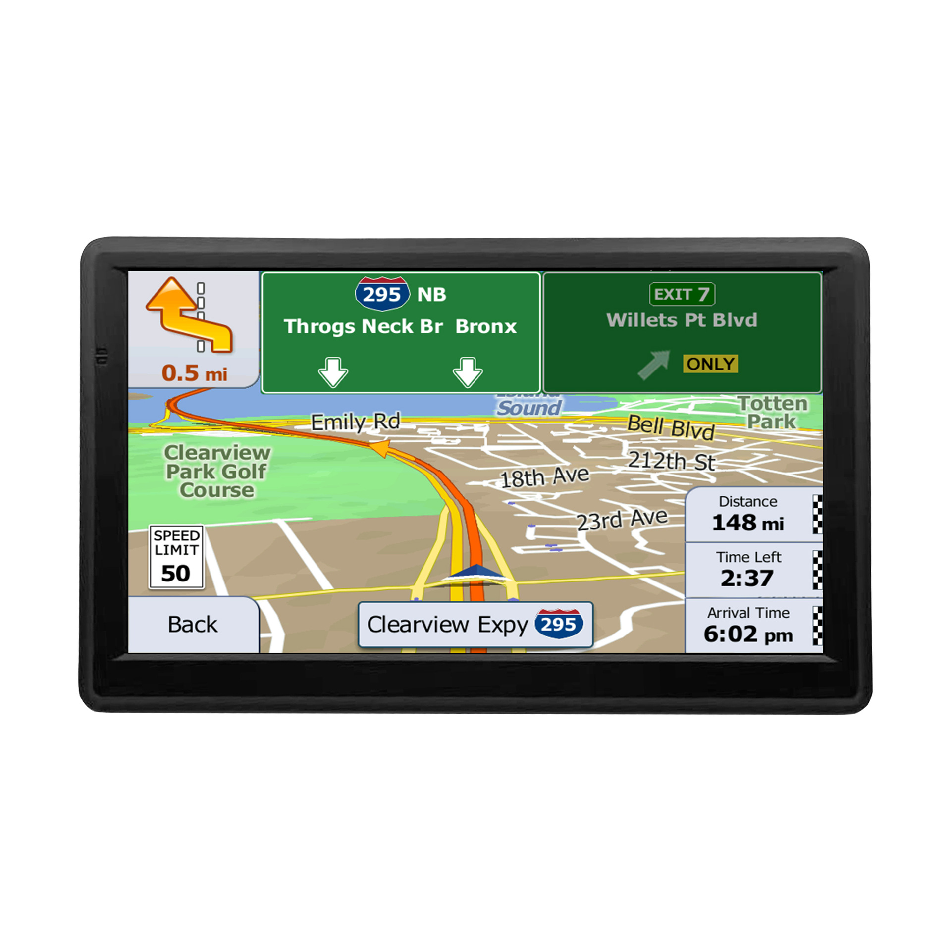 Cross-border e-commerce foreign trade portable 7-inch car gps navigator HD 8G car truck USA Europe GM