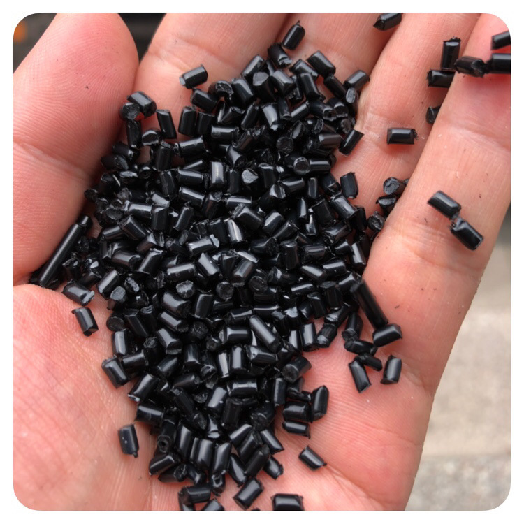 Manufacturer's Spot Black Pa66 Recycled Plastic Particles Black Pa66
