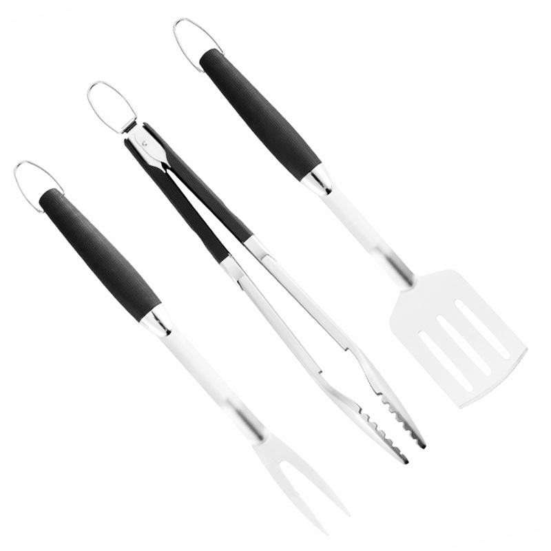 Amazon Plastic Handle Stainless Steel BBQ Grilling Tool Set BBQ Grilling Tools Combination Outdoor Picnic BBQ Tools