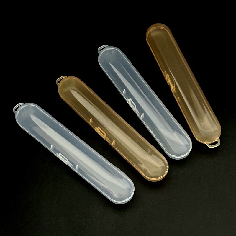 Transparent PP storage box plastic box spoon tableware single storage dust-proof box portable box baby fork spoon packaging box