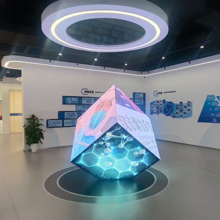 New LED Cube screen P3 Internet celebrity store recruitment highlight waterproof display right angle screen cube LED modeling screen