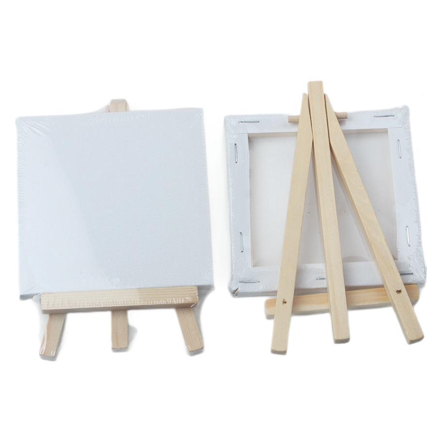 Desktop wooden easel with oil painting frame canvas children's painting 10*10 mini small picture frame small drawing board suit