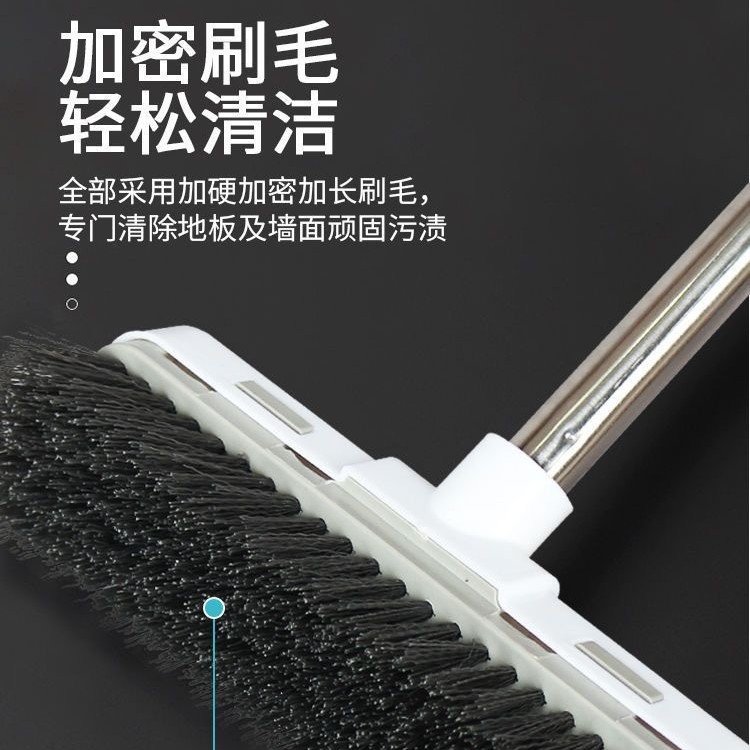 Floor Brush Long-Handled Hard-Bristled Tile Floor Seam Brush Bathroom Cleaning Artifact Toilet Dead Corner Removal Bathroom Floor Brush
