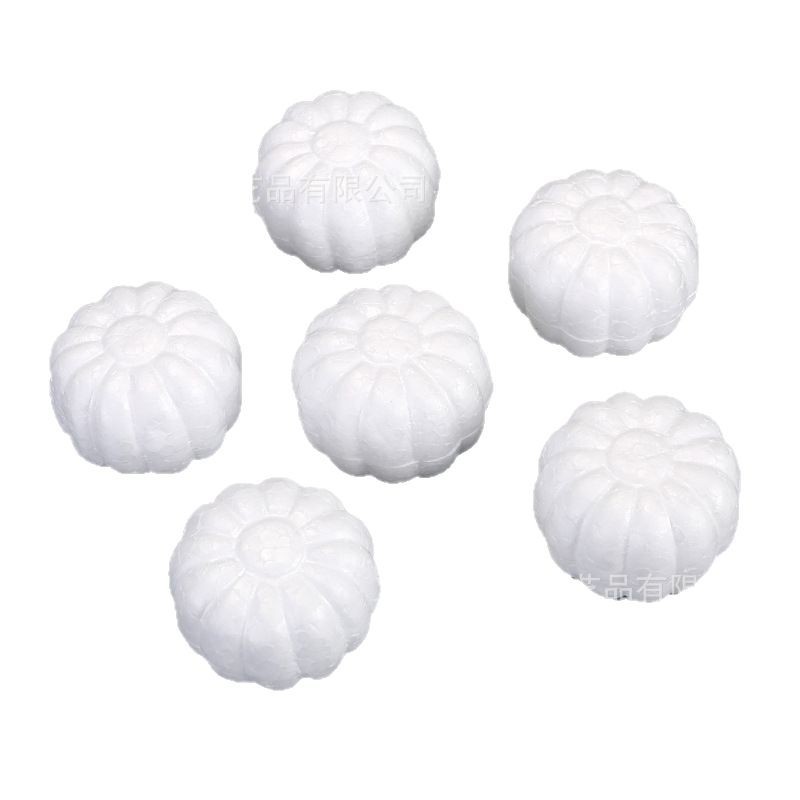 Foam Pumpkin White Billet Kindergarten DIY Handmade Children's Painted Accessories Halloween Christmas Simulation Pumpkin
