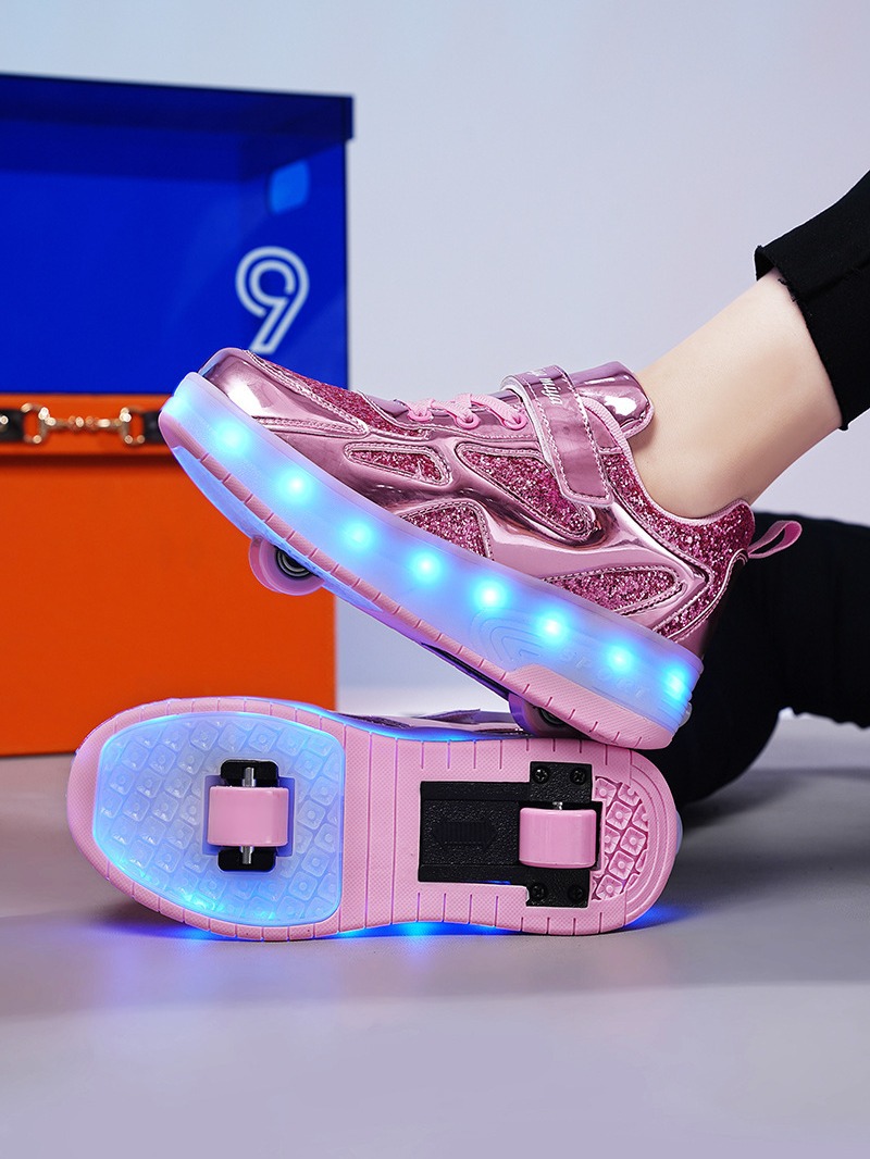 Обувь heyly для прогулок, роликовые коньки для мальчиков, невидимые роликовые обуви для девочек с колесами