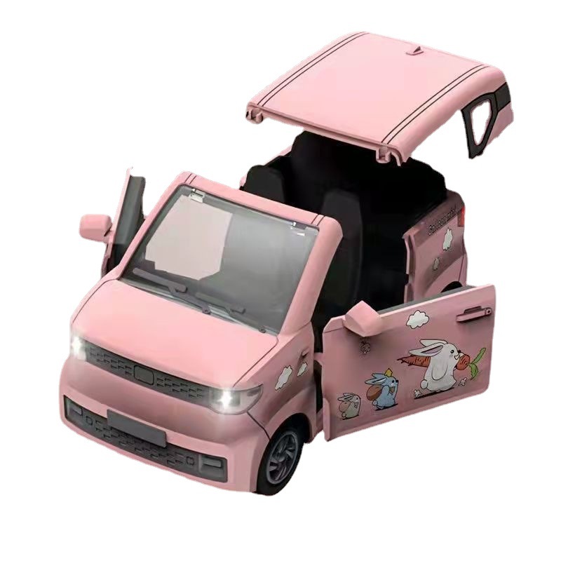 Car Toy Wuling Hongguang Mini Electric Universal Toy Car Light Music Car Model Ornament Gift 12