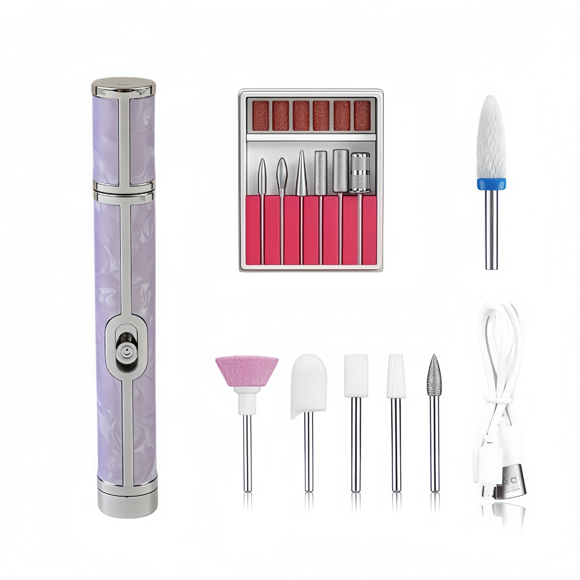 Electric nail sander small wireless nail grinder household portable manicure removal tool charging polishing pen