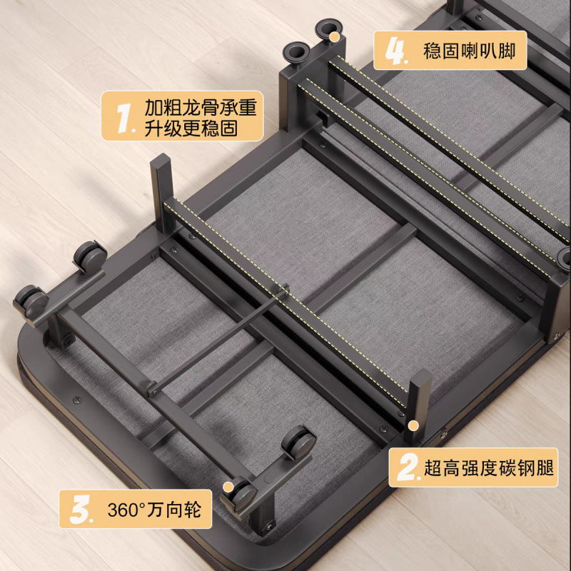 Office Lunch Break Folding Bed Nap Bed Sitting and Lying Lunch Break Folding Bed Single Bed Army Bed Hospital Accompanying Bed