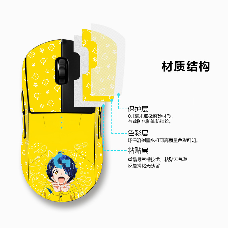 For Logitech gpw Generation 1 and 2 Wireless Mouse anti-slip stickers bullshit King 1/2 generation all-inclusive pro matte film diy