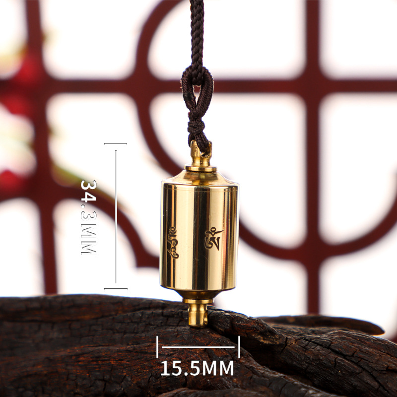 Pure Copper Warp Wheel Pendant Wholesale Ping An Warp Mantra Body Protection Hand Warp Wheel Pendant Manibo Warp Wheel Pendant