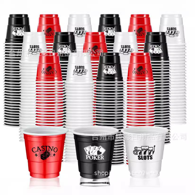 2oz party double color cup table tennis card head packaging game cup bar l drinking cup small wine cup can be printed logo