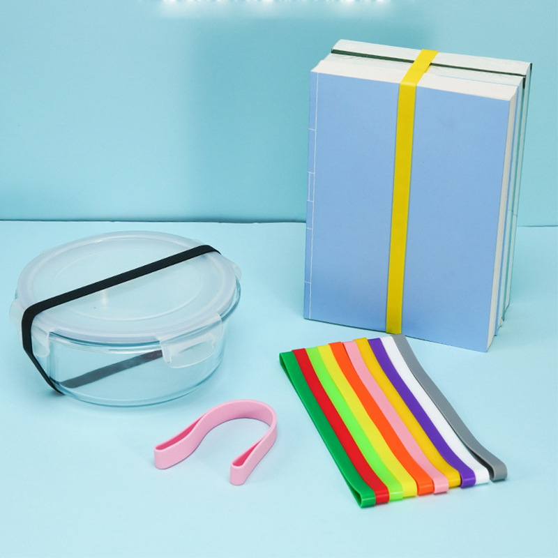 Cross-border hot sale high elastic color silicone binding belt environmental protection packaging beach chair silicone cable tie mold customization