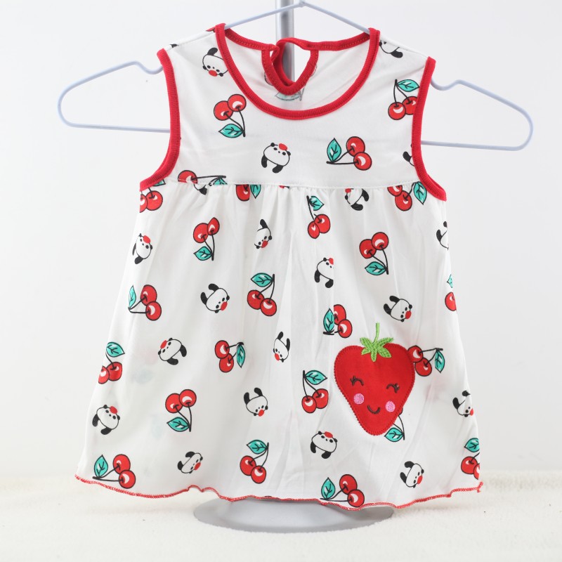 Factory wholesale summer cotton small skirt baby princess skirt girls dress vest halter top summer 1