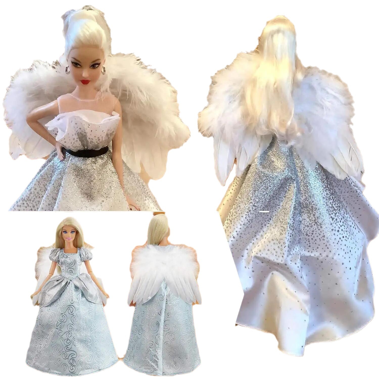 Factory Direct Christmas Tree Wings Christmas Tree Hanging Ornamental Wings Props Christmas Tree Decoration Hanging Ornament Wings