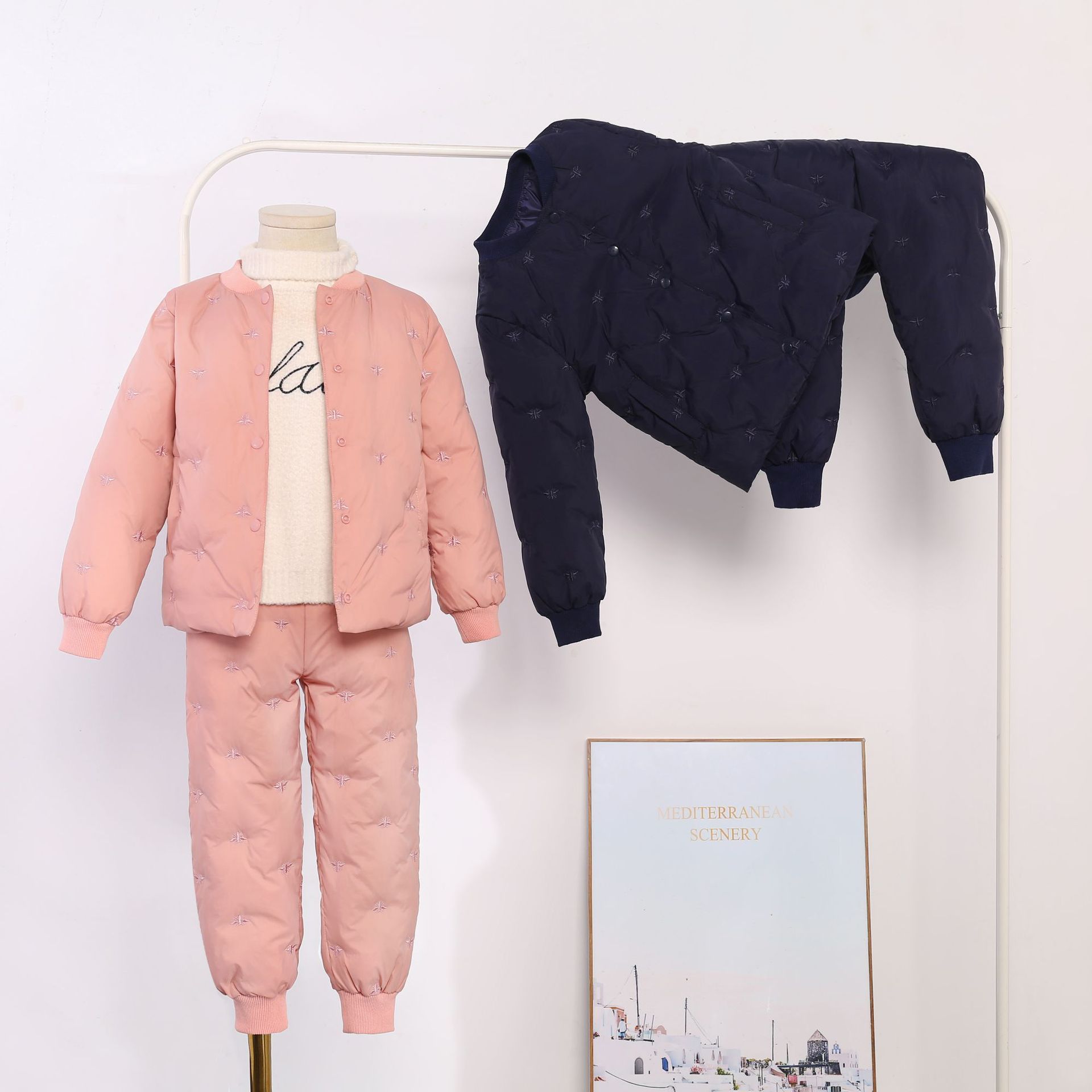 Bala Children's Lightweight Down Jacket Liner Top Winter Suit Baby Girls' Men's Middle and Old Children's Down Pants