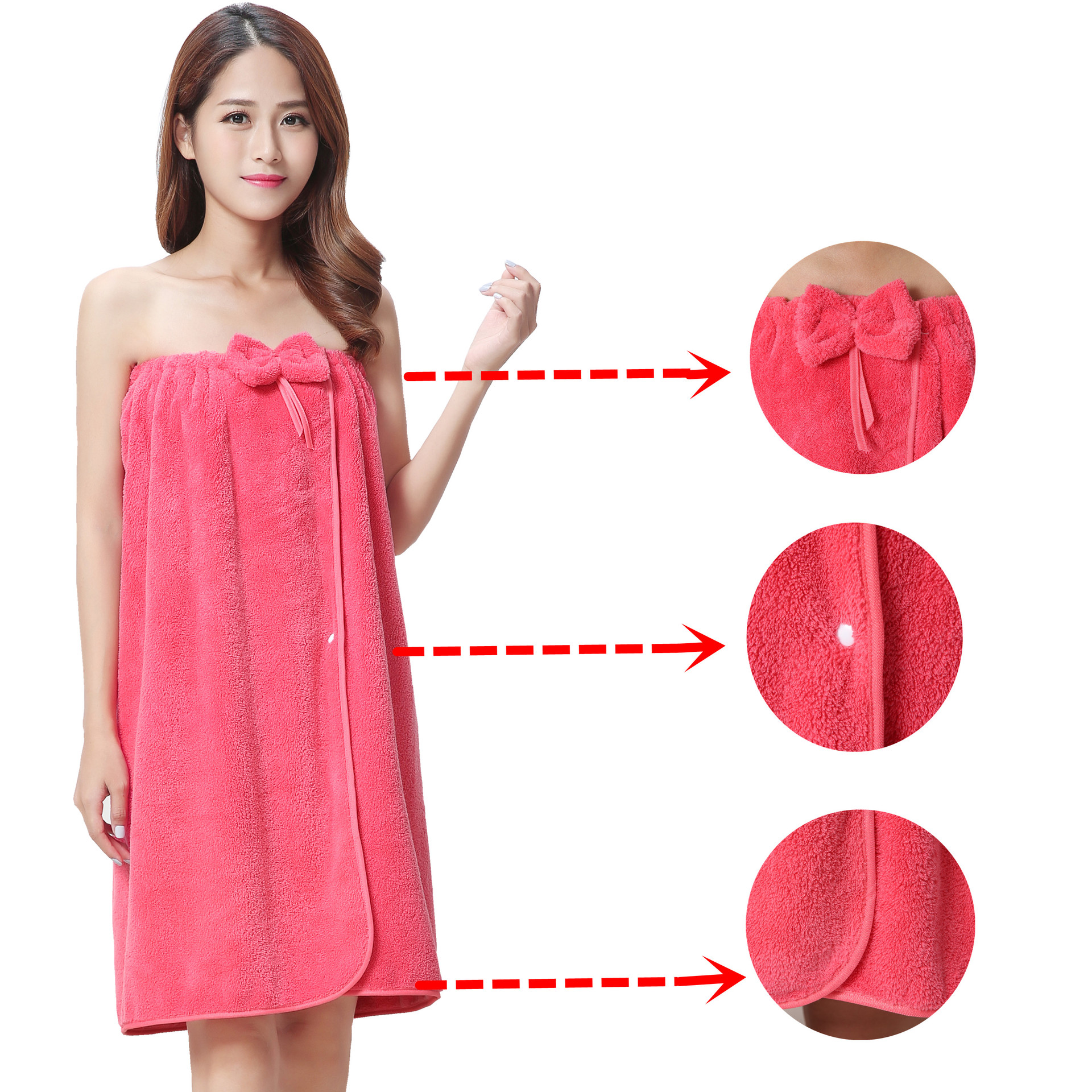 Standard Bath Towel 2024 New Thickened Tube Top Bath Skirt Absorbent Household Women's Wearing Wrap Towel Soft Adult Women's Style