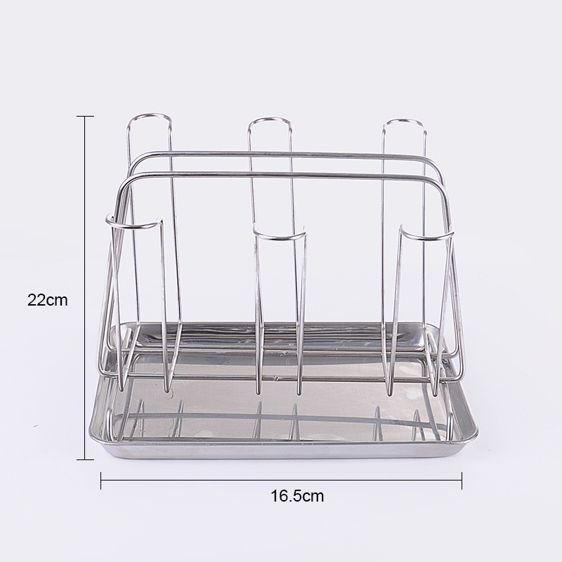 Oasiswj Stainless Steel Draining Cup Holder with Tray for Home Use, Portable Cup Rack for Living Room and Kitchen, Cup Storage