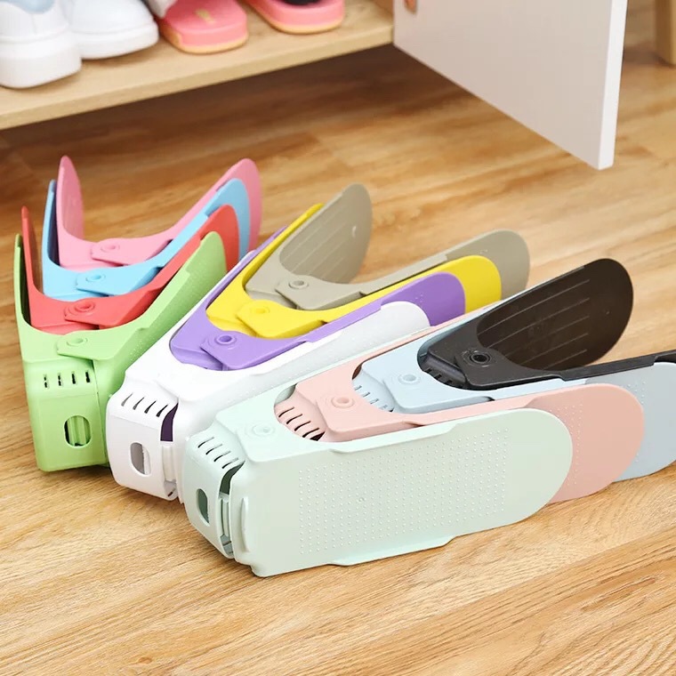 Thickened space-saving shoe rack creative storage simple plastic shoe rack double-layer shoe holder shoe storage rack