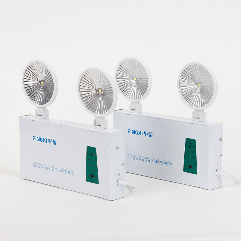 New National Standard Led Double Head Emergency Lamp Wall Emergency Lighting Lamp Multifunctional Safety Exit Lighting Lamp