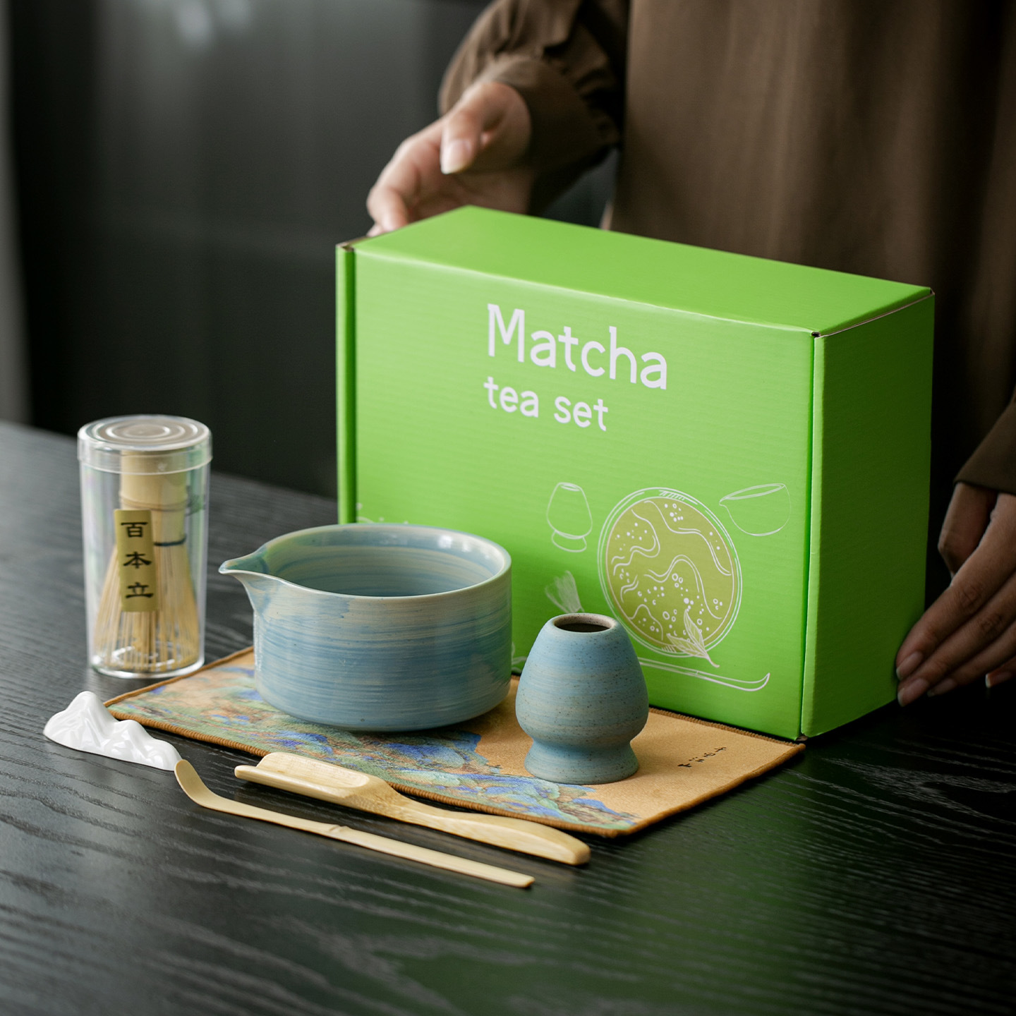 Японская чаша для матча с носиком, керамический венчик для матча, набор чайного искусства