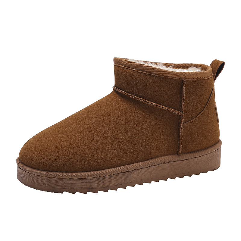 New Snow Boots for Women 2025 Winter New Style Fleece-Lined Warm Short Boots Internet Celebrity Anti-Water Thick-Soled Cotton Shoes