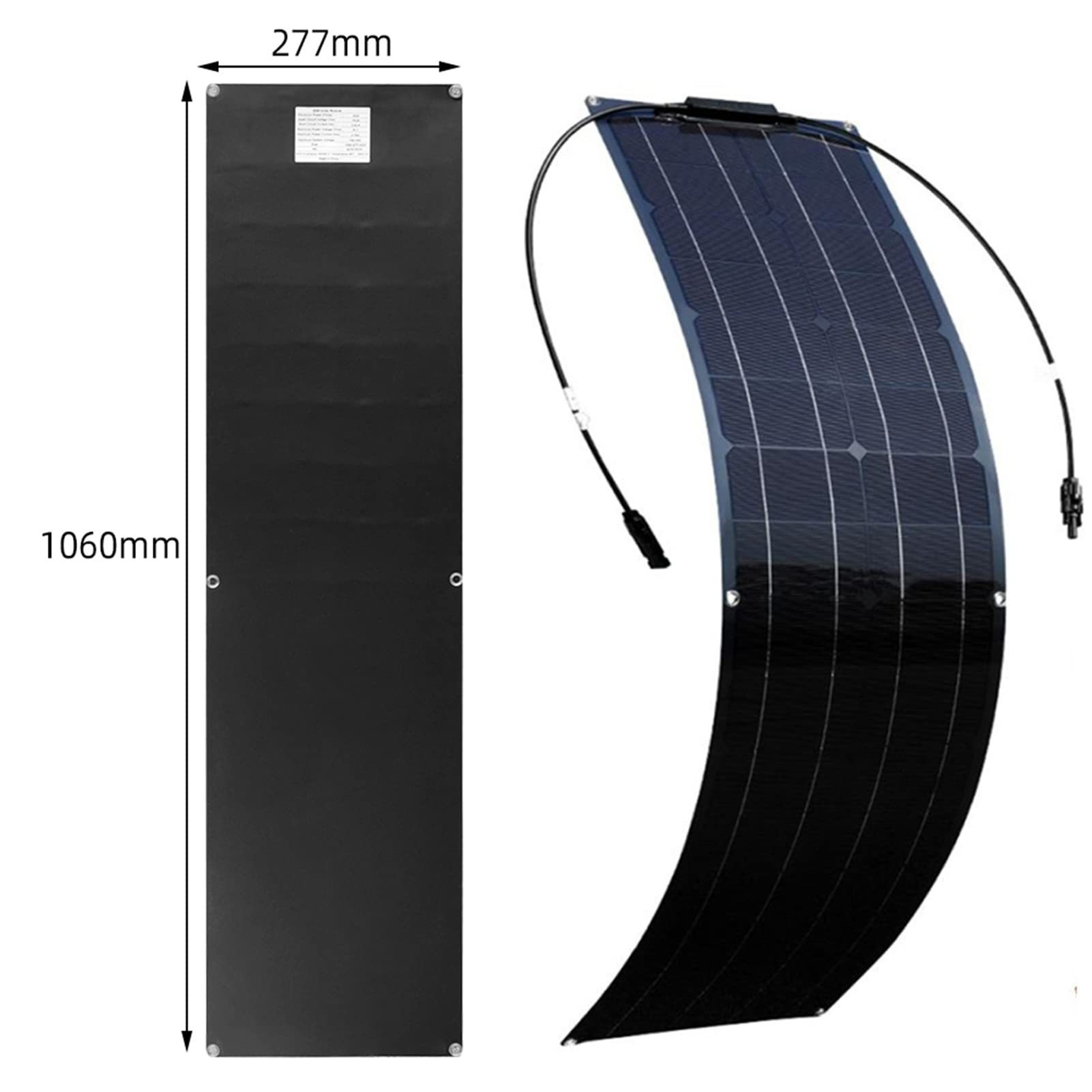 60W Solar Monocrystalline Silicon Flexible Panel Yacht Rv Outdoor Solar Panel Micro Inverter System