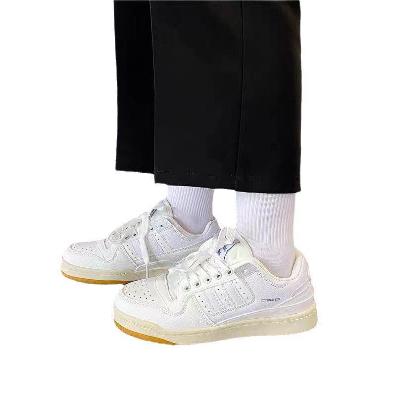 Hong Kong Style Retro Sneakers Women's ins Super Popular All-match Sports White Shoes 2022 Summer New Couple Casual Shoes