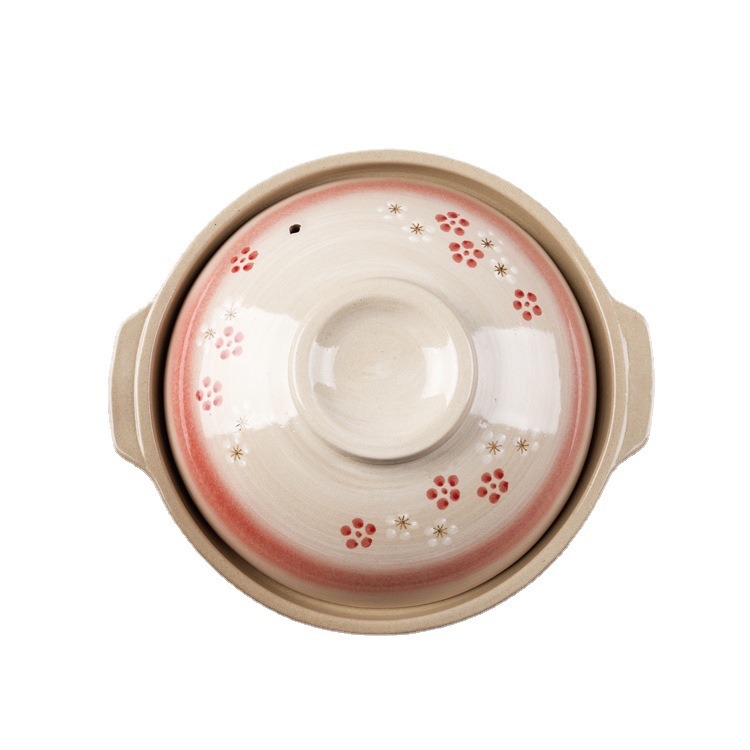 Japanese-Style Earthenware Casserole Set with Lid, Rice Noodles, Braised Chicken Casserole, Ceramic Open Flame Gift, Soup Stew Pot