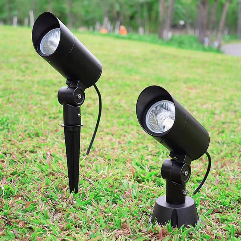 Ground Plug Light LED Lawn Spotlight Outdoor Waterproof COB Courtyard Landscape Tree Shooting Tree Plug Ground Light Greening Floodlight