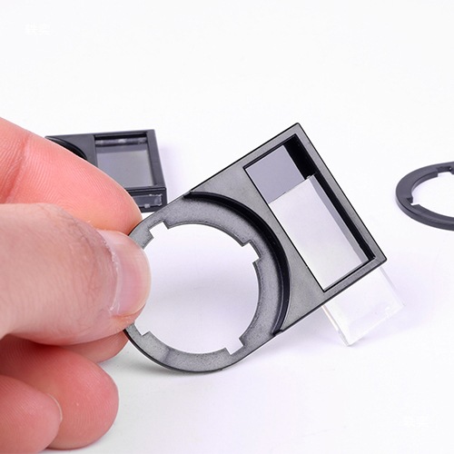 22mm Emergency Stop Button Protective Cover Ingot Type Magnetic Button Protective Cover to Prevent Accidental Touch and Accidental Operation Sign Frame Flip Cover