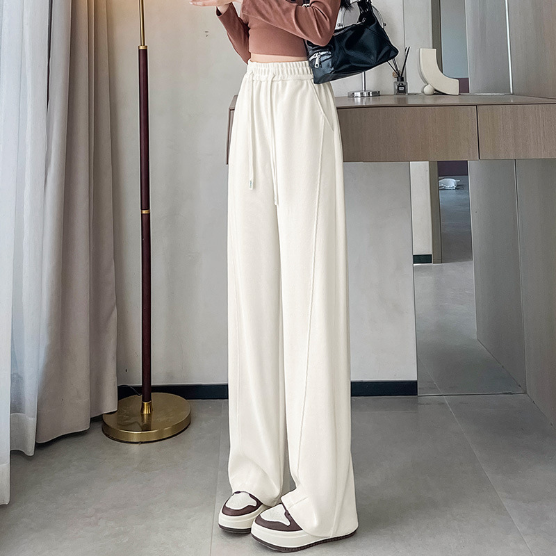 plus size Narrow Banana Pants Women's 2025 Spring New chubby girl Slimming Loose Wide Leg Pants Casual Sports Pants