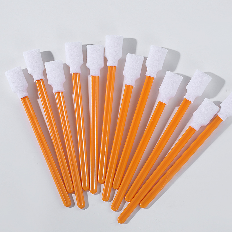 707C Orange Dust-free Purification Cotton Swab Sponge Head Cleaning Rod Fiber Ink Brush Nozzle Cleaning PP Rod Wipe Stick
