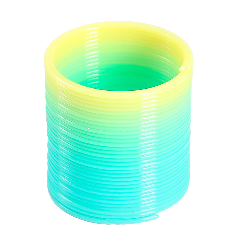 Trumpet shaped rainbow ring Children's small gift colorful trumpet spring ring magic hula hoop magic baby Lantern