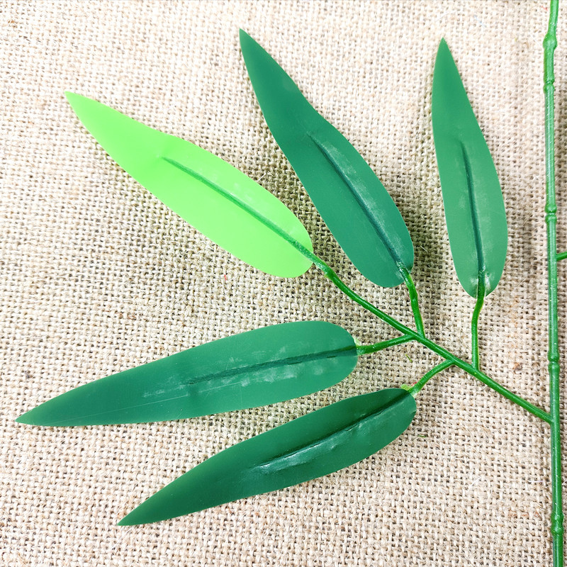 Artificial bamboo leaf small bamboo branch fake leaves glued bamboo leaf artificial leaves decorative plastic single small bamboo leaf wholesale