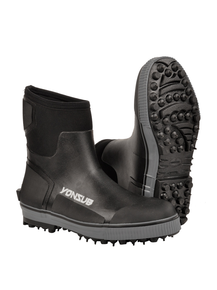 Yonsub Waterproof, Cold-Proof and Warm Fishing Shoes Plus Steel Nails Fishing Shoes Rock Fishing Shoes Snow Boots Reef Shizu