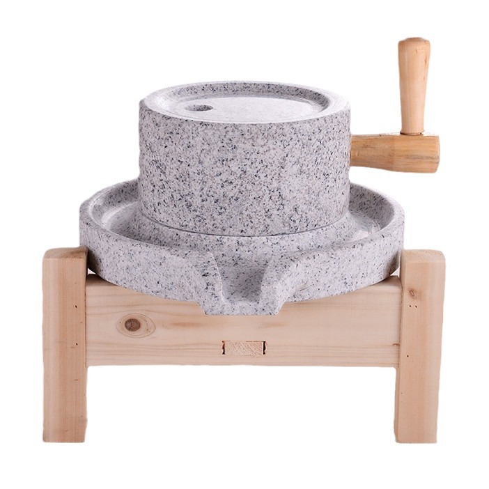 Natural Mashi 20*30 Old Mill Disc Handmade Rice Noodle Machine Hand Soybean Milk Machine Small Stone Mill Household Fine Wooden Selection Frame